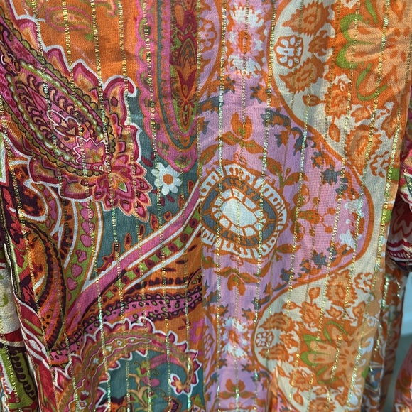 Paisley Multicolor Long Sleeve Dress - Picture 2 of 10